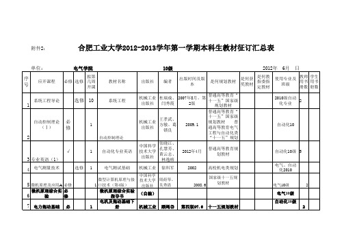 电气10级大三上学期所用的教材