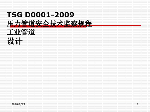 TSG D0001-2009 PPT 压力管道安全技术监察规程-工业管道