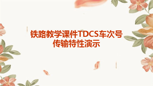 铁路教学课件TDCS车次号传输特性演示