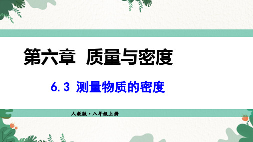 人教版物理八年级上册测量物质的密度课件