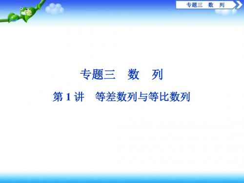 高考数学二轮复习课件：第二部分专项二专题三第1讲等差数列与等比数列(1)