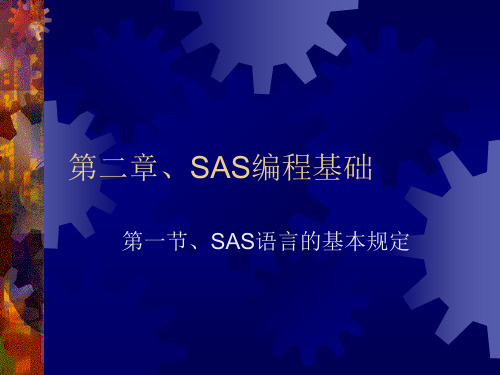 第二章、SAS编程基础 第一节、SAS语言的基本规定