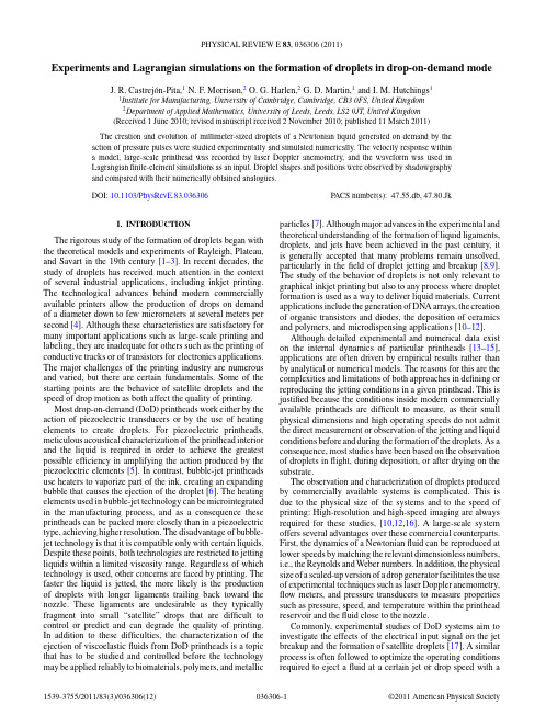 Experiments and Lagrangian simulationsion the formation of droplets in drop-on-demand mode