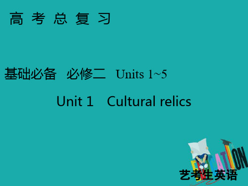 2020届高考艺考(艺术生)英语复习课件：必修二Unit 1 Cultural relics 