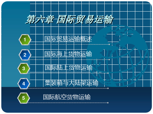 国际贸易地理之 国际贸易运输1解析