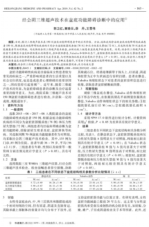 经会阴三维超声技术在盆底功能障碍诊断中的应用