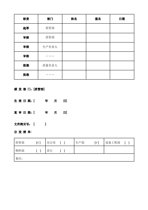 白砂糖质量标准