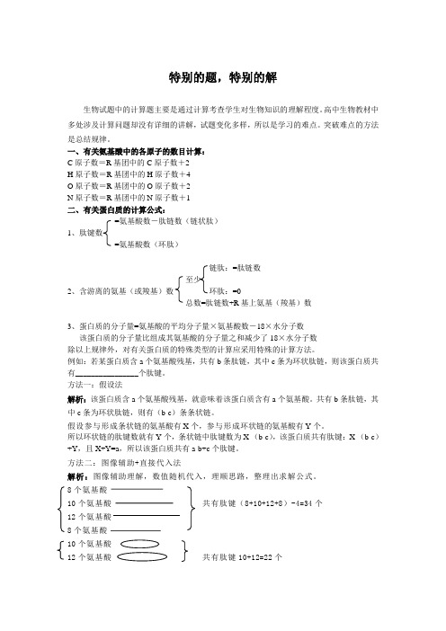 有关蛋白质计算的多种解法