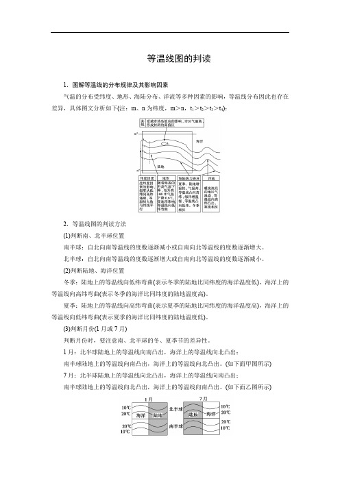 41常考图形的判读——等温线图的判读