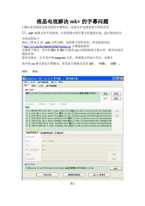 解决液晶电视看电影的字幕问题