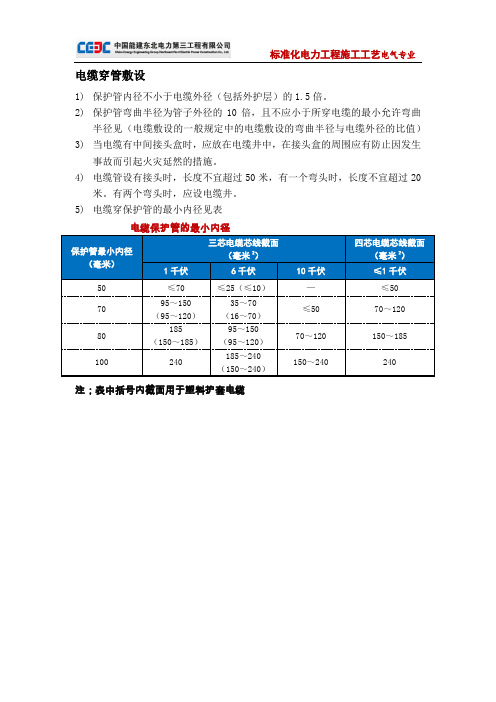 电缆穿管敷设