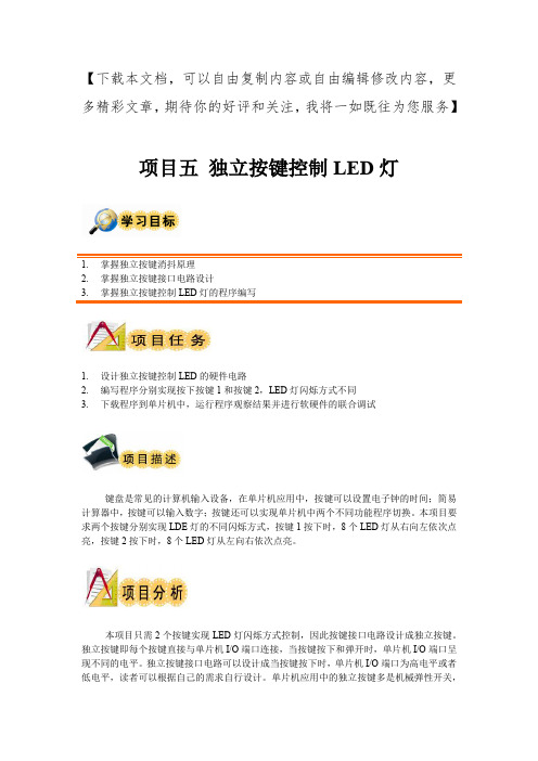 独立按键控制LED灯