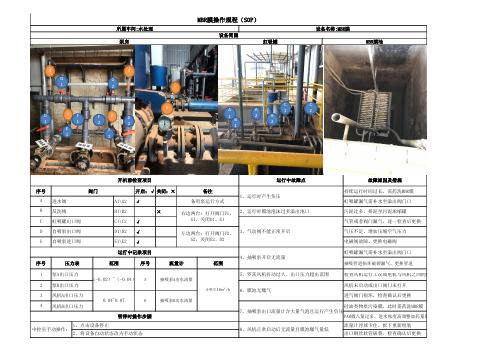 MBR操作规程及药洗步骤