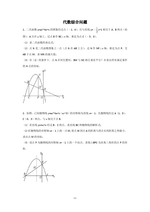 代数综合问题(含答案)