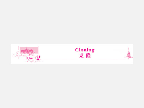 高三英语 Cloning课件