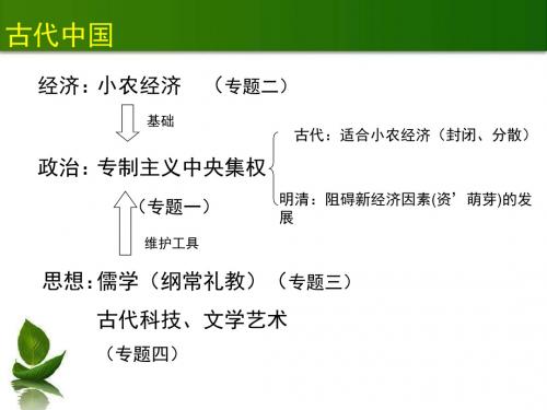 专题一 古代中国的政治文明