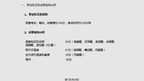 成考语文答题技巧PPT课件