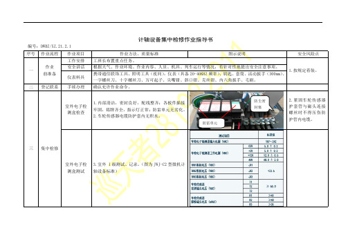 计轴设备集中检修作业指导书