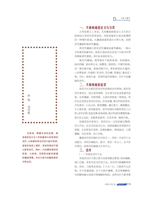 浅谈中兽医治疗犬癫痫病