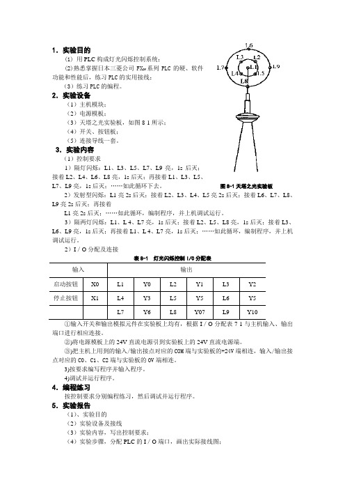 天塔之光的PLC控制实验