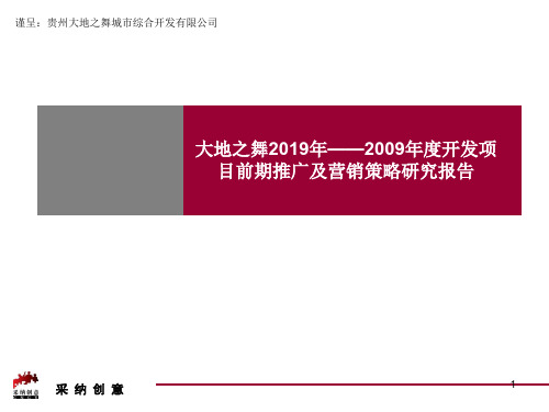 贵阳大地之舞开发的项目前期推广及营销的策略的研究的报告141页PPT