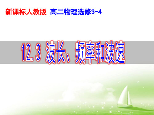 人教版高中物理选修3-4：3 波长、频率和波速