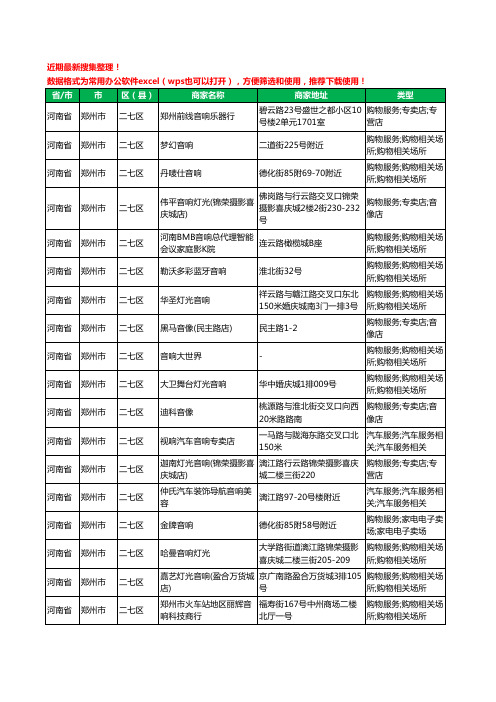 2020新版河南省郑州市二七区音响工商企业公司商家名录名单黄页联系方式大全26家