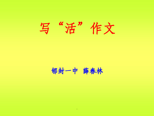 作文专题讲座ppt课件