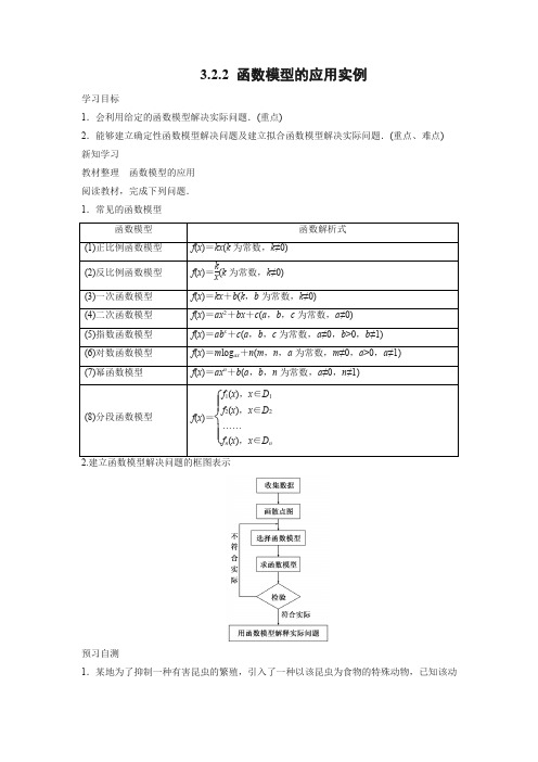 学案4：3.2.2 函数模型的应用实例