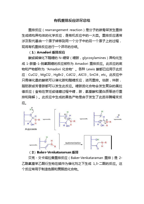 有机重排反应详尽总结