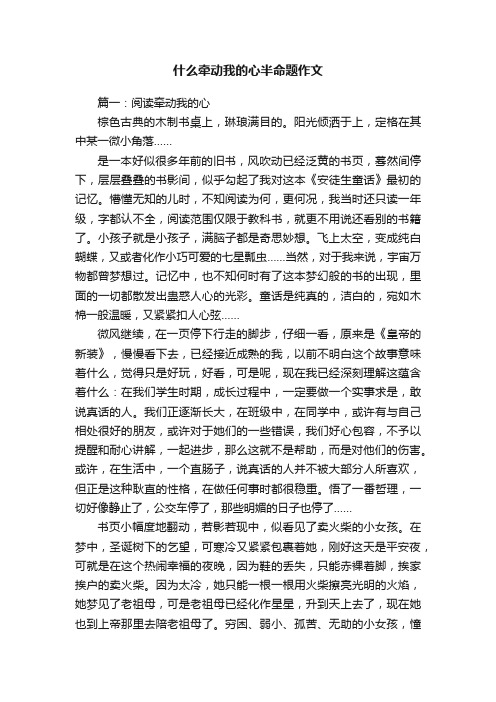 什么牵动我的心半命题作文