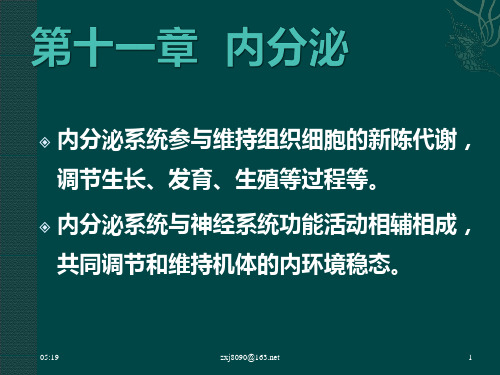 内分泌系统(第七版生理学)PPT课件