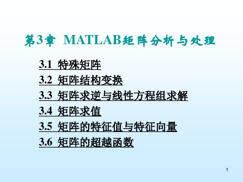 MATLAB矩阵分析与处理(2)PPT课件