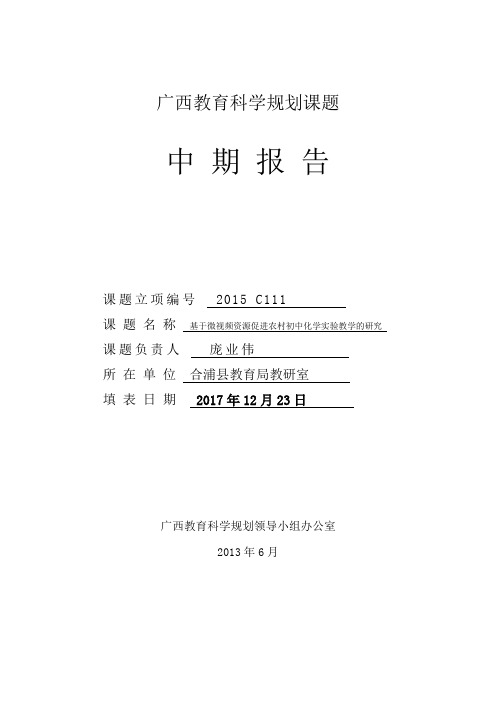 4.《基于微视频资源促进农村初中化学实验教学的研究》课题研究中期报告