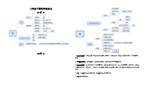 八年级(下册)科学知识点汇总