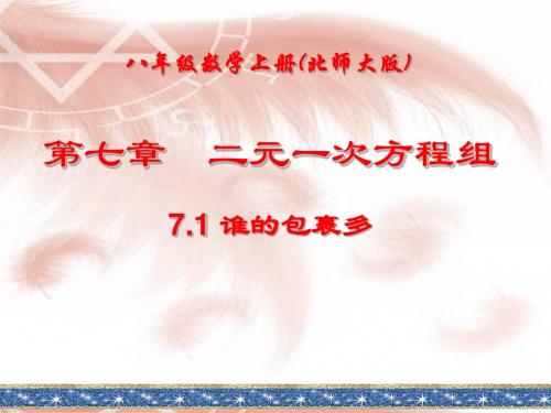 7.1谁的包裹多(8)课件(北师大版八年级上册)
