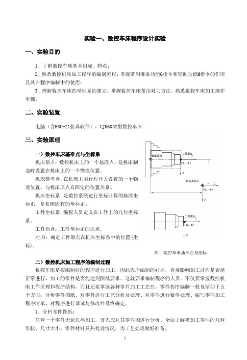 数控技术与数控机床 第1、2实验指导书 2015