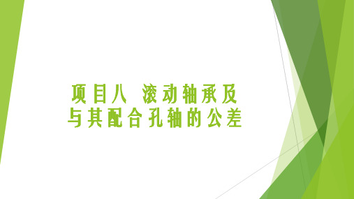 公差配合与测量技术 项目八  滚动轴承及与其配合孔轴的公差