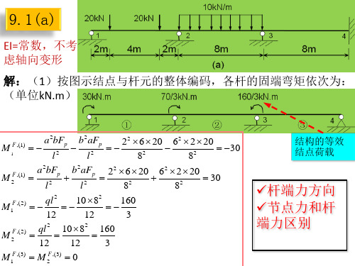 结构力学教学课后作业答疑 矩阵位移法  弹性稳定