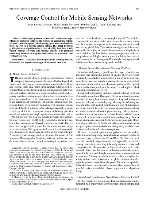 04 Coverage control for mobile sensing networks