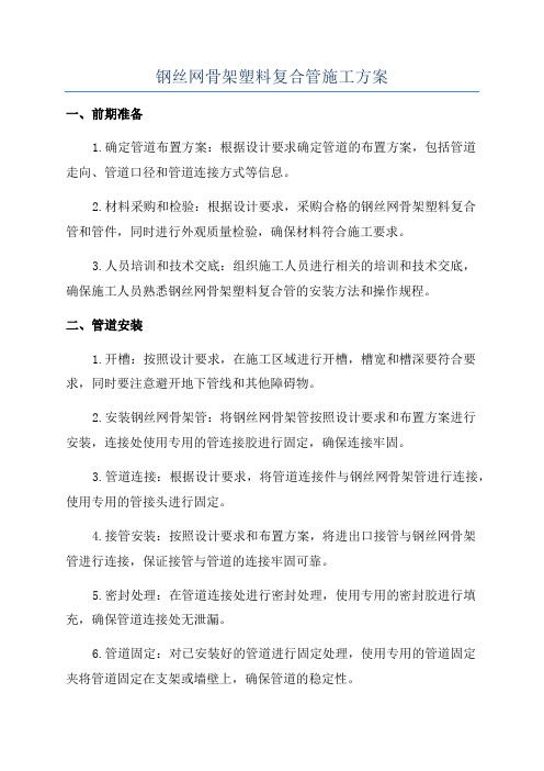 钢丝网骨架塑料复合管施工方案