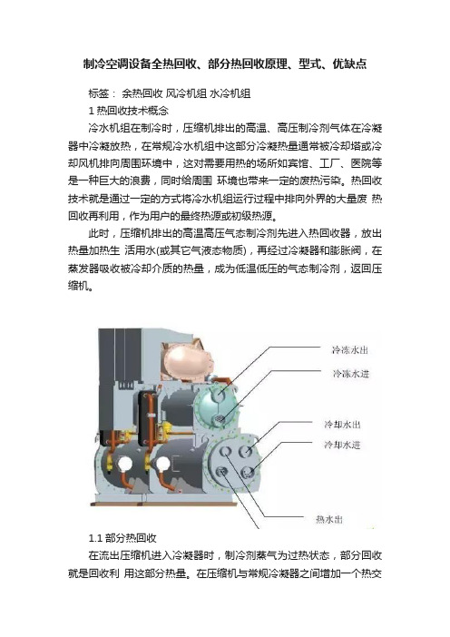 制冷空调设备全热回收、部分热回收原理、型式、优缺点