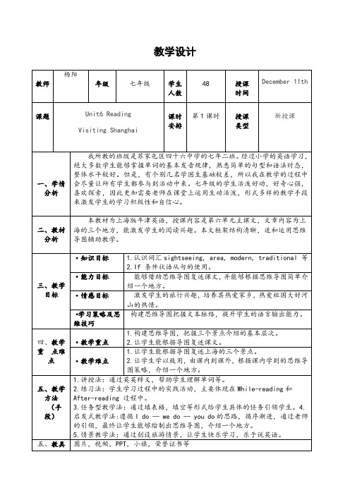 英语七年级上册《Unit 6 Travelling around Asia Reading “Visiting Shanghai“》_18