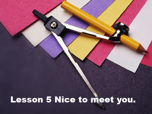 新概念英语Lesson 5 Nice to meet you.