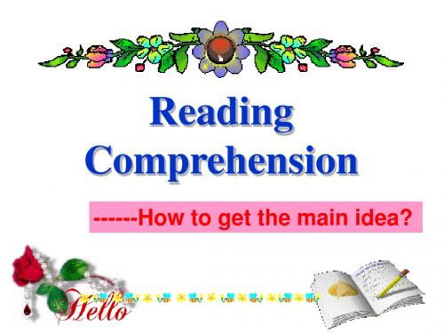 Reading-- Main Idea