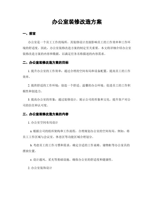 办公室装修改造方案