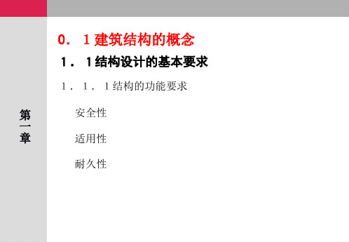 结构设计的基本要求结构上的荷载与荷载效应