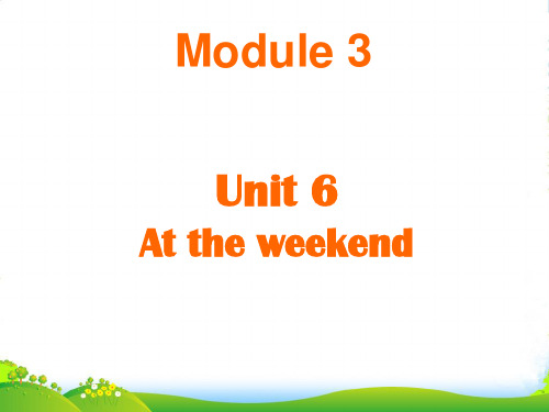 【广州版】五年级英语上册 Unit 6 At the weekend2