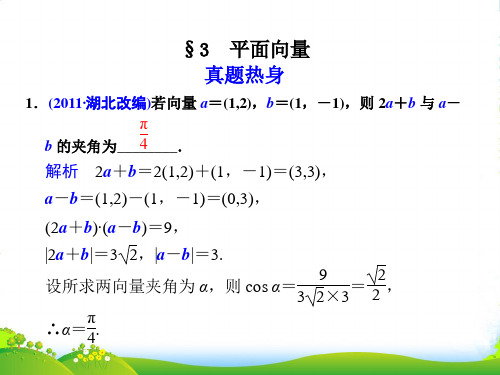 高考数学考前专题复习篇 主题三 三角函数、三角变换、解三角形与平面向量 平面向量3-2 课件