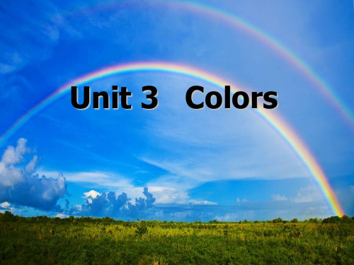 一年级下英语课件-Unit 3 Colors_沪教版